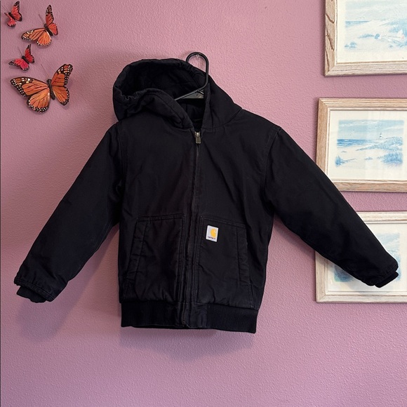 Carhartt Black Jacket size 7/8 - Picture 1 of 3